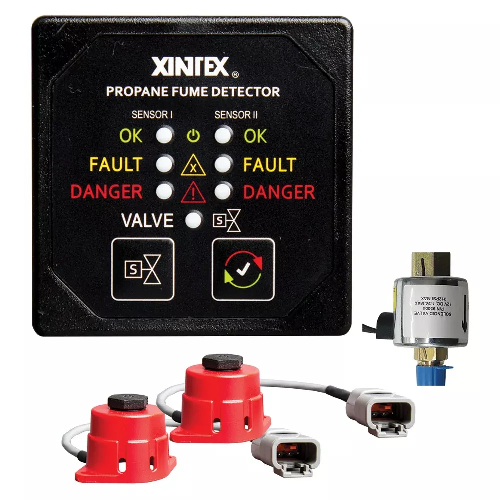 fireboy-xintex-propane-fume-detector-2-channel-2-sensors-solenoid-valve-amp-cont Fireboy-Xintex Propane Fume Detector, 2 Channel, 2 Sensors, Solenoid Valve & Control & 20' Cable - 24V DC