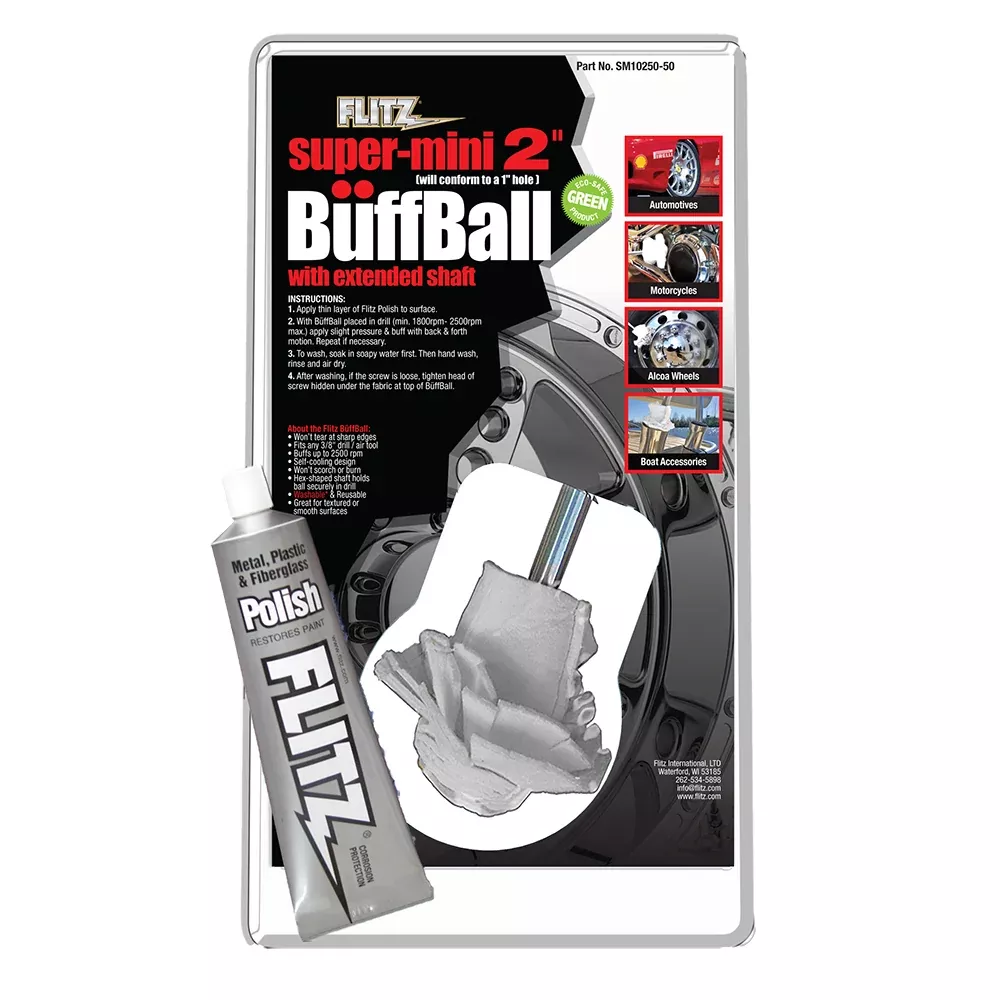 flitz-buff-ball-super-mini-2-quot-white-w-1-76oz-tube-flitz-polish Flitz Buff Ball - Super Mini 2" - White w/1.76oz Tube Flitz Polish