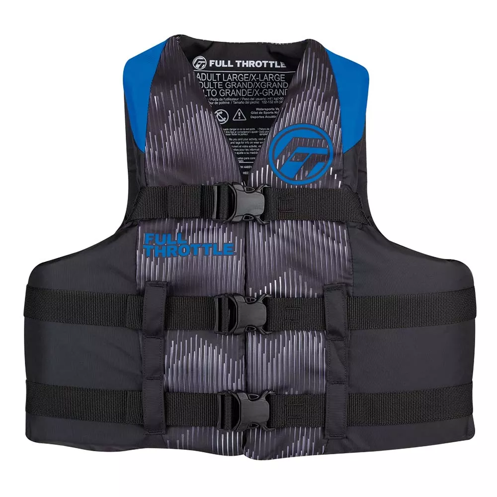 full-throttle-adult-nylon-life-jacket-s-m-blue-black Full Throttle Adult Nylon Life Jacket - S/M - Blue/Black