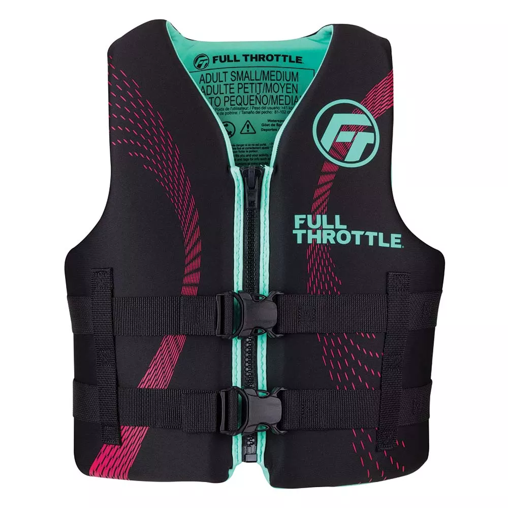 full-throttle-adult-rapid-dry-life-jacket-s-m-aqua-black Full Throttle Adult Rapid-Dry Life Jacket - S/M - Aqua/Black
