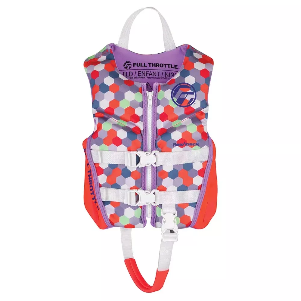 full-throttle-child-rapid-dry-flex-back-life-jacket-pink Full Throttle Child Rapid-Dry Flex-Back Life Jacket - Pink