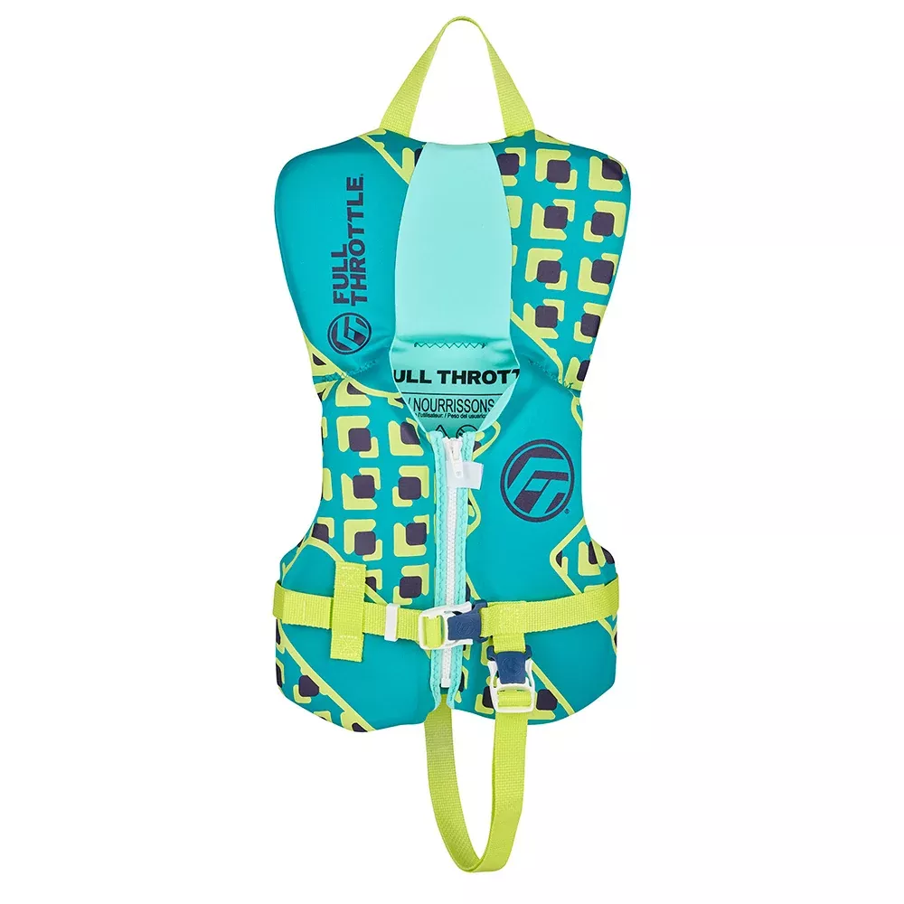 full-throttle-infant-rapid-dry-life-jacket-aqua Full Throttle Infant Rapid Dry Life Jacket - Aqua