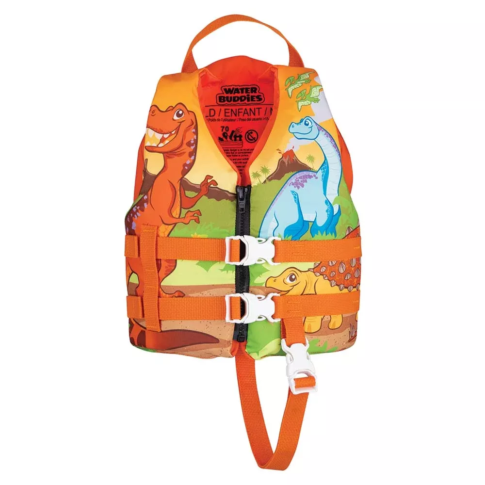 Full Throttle Water Buddies Life Vest Child 3050lbs Dinosaurs 10430020000115