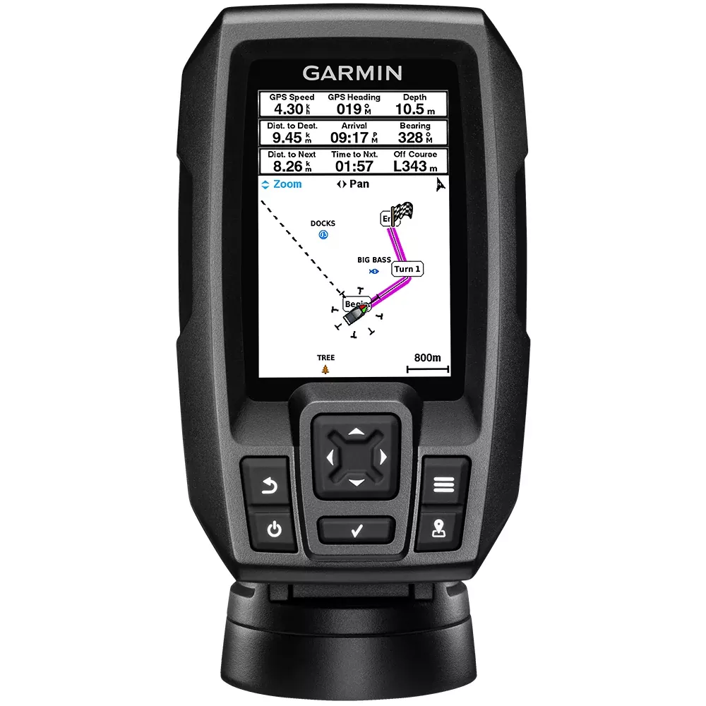 garmin-striker-trade-4-fishfinder-worldwide-version-w-77-200khz-4-pin-transducer Garmin STRIKER™ 4 Fishfinder Worldwide Version w/77/200kHz - 4-Pin Transducer w/Transom & Trolling Motor Mounts