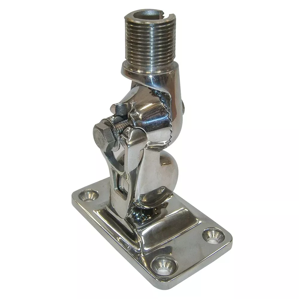 glomex-4-way-stainless-steel-ratchet-mount-w-locking-clip-glomeasy Glomex 4-Way Stainless Steel Ratchet Mount w/Locking Clip - Glomeasy