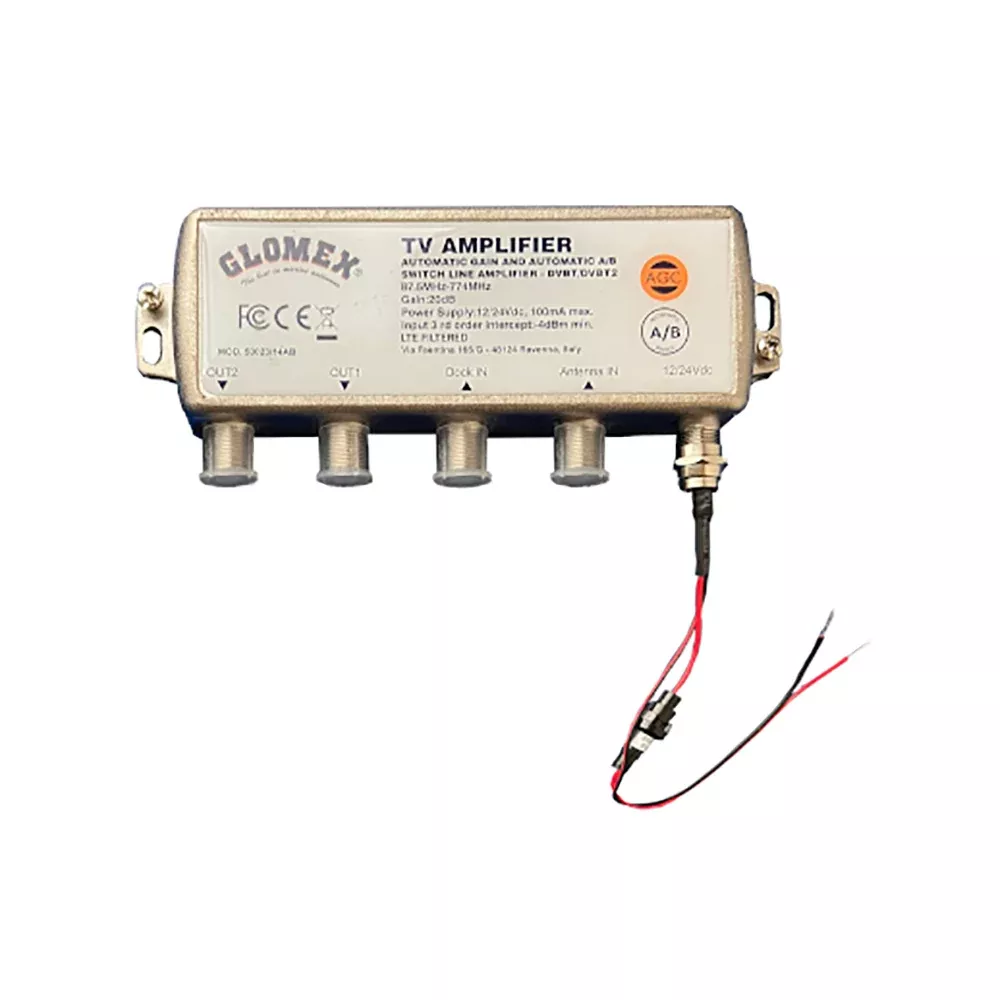 glomex-automatic-gain-control-amplifier-w-automatic-b-switch-12-24vdc-2-outputs Glomex Automatic Gain Control Amplifier w/Automatic A/B Switch - 12/24VDC - 2 Outputs