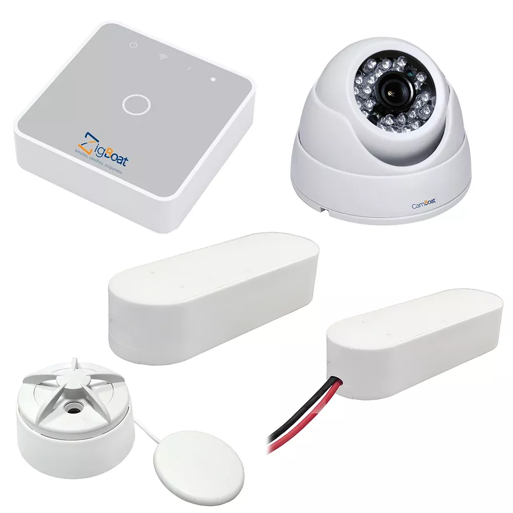 glomex-zigboat-trade-starter-kit-system-w-camera-includes-gateway-battery-flood- Glomex ZigBoat™ Starter Kit System w/Camera - Includes Gateway, Battery, Flood, Door/Porthole Sensor & IP Camera