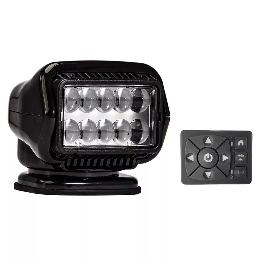 golight-stryker-st-series-permanent-mount-black-12v-led-w-hard-wired-dash-mount- Golight Stryker ST Series Permanent Mount Black 12V LED w/Hard Wired Dash Mount Remote