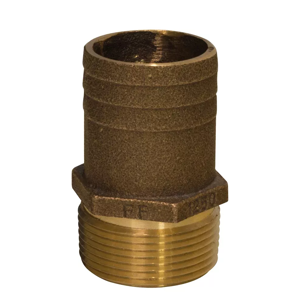 groco-1-1-2-quot-npt-x-1-3-4-quot-bronze-full-flow-pipe-to-hose-straight-fitting GROCO 1-1/2" NPT x 1-3/4" Bronze Full Flow Pipe to Hose Straight Fitting