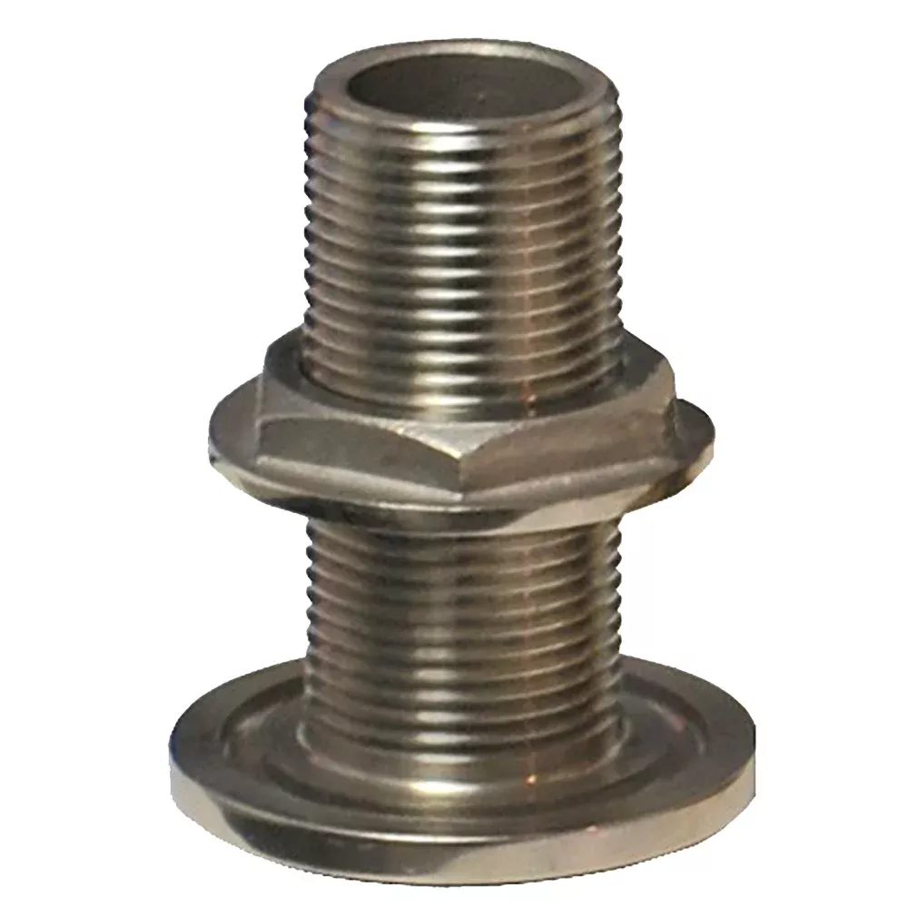groco-1-2-quot-nps-npt-combo-stainless-steel-thru-hull-fitting-w-nut GROCO 1/2" NPS NPT Combo Stainless Steel Thru-Hull Fitting w/Nut
