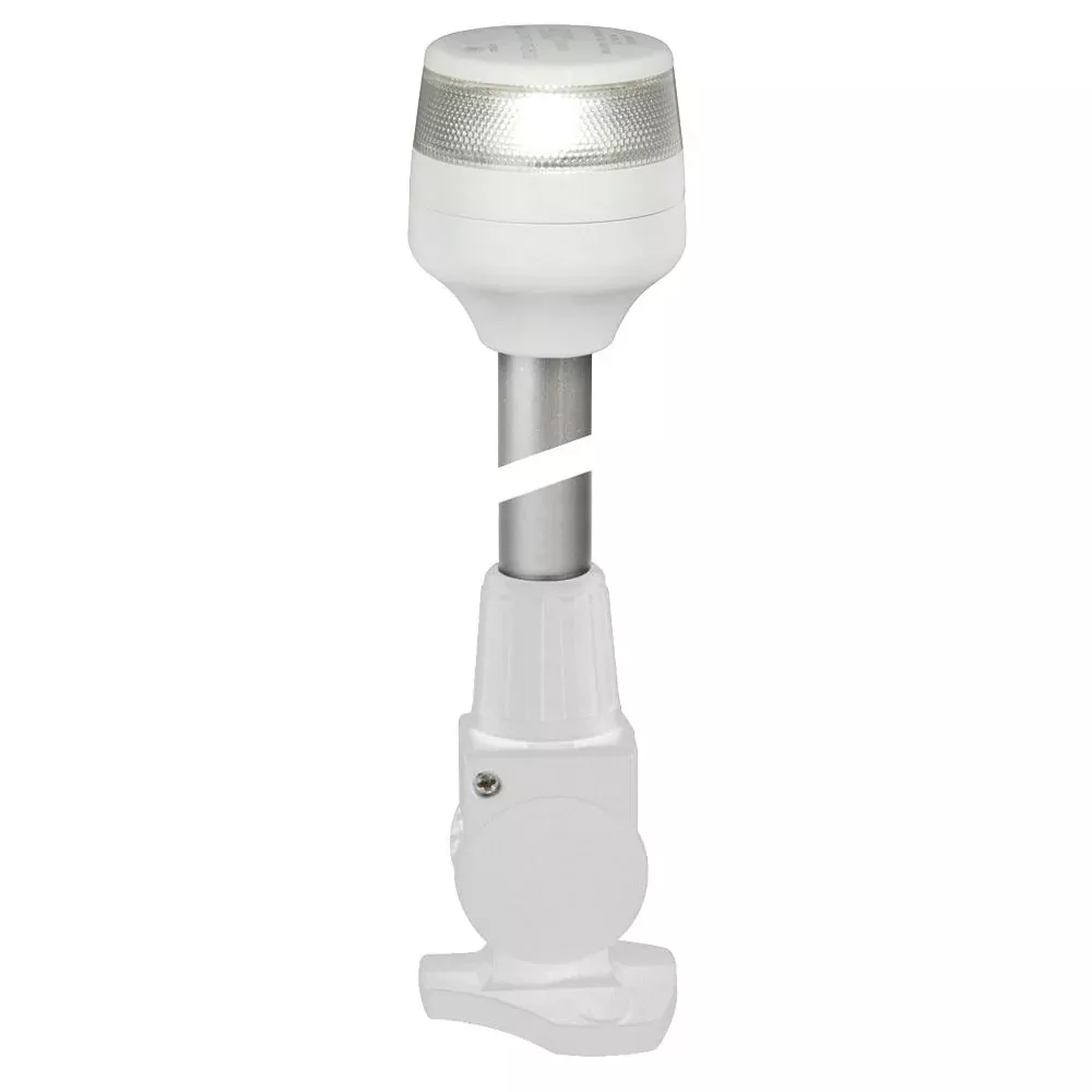 hella-marine-2nm-all-round-white-fold-down-pole-navigation-lamp-8-quot-white-bas Hella Marine 2nm All Round White Fold Down Pole Navigation Lamp - 8" - White Base