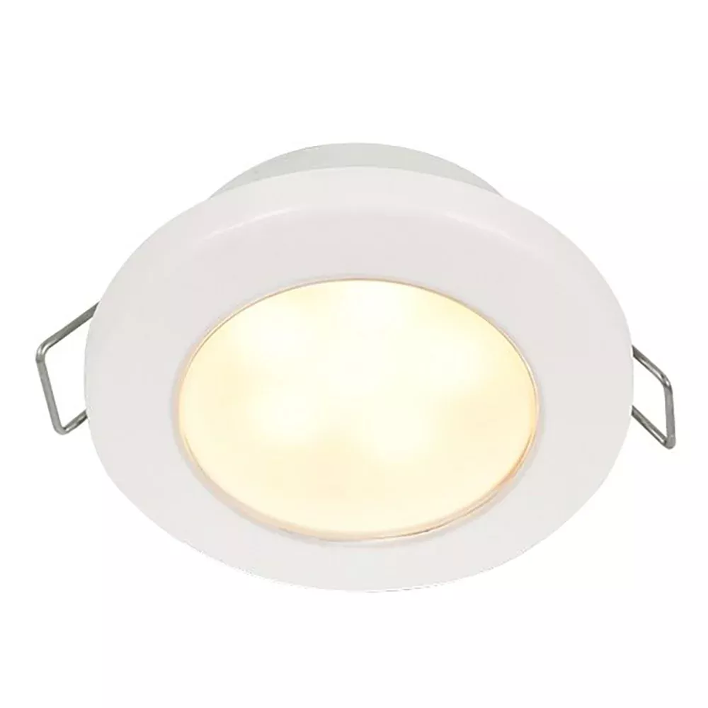 hella-marine-euroled-75-3-quot-round-spring-mount-down-light-warm-white-led-whit Hella Marine EuroLED 75 3" Round Spring Mount Down Light - Warm White LED - White Plastic Rim - 24V