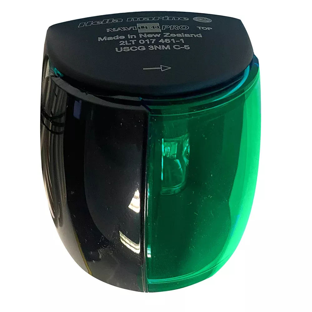 hella-marine-naviled-pro-starboard-navigation-lamp-black-3nm Hella Marine NaviLED PRO Starboard Navigation Lamp - Black - 3NM