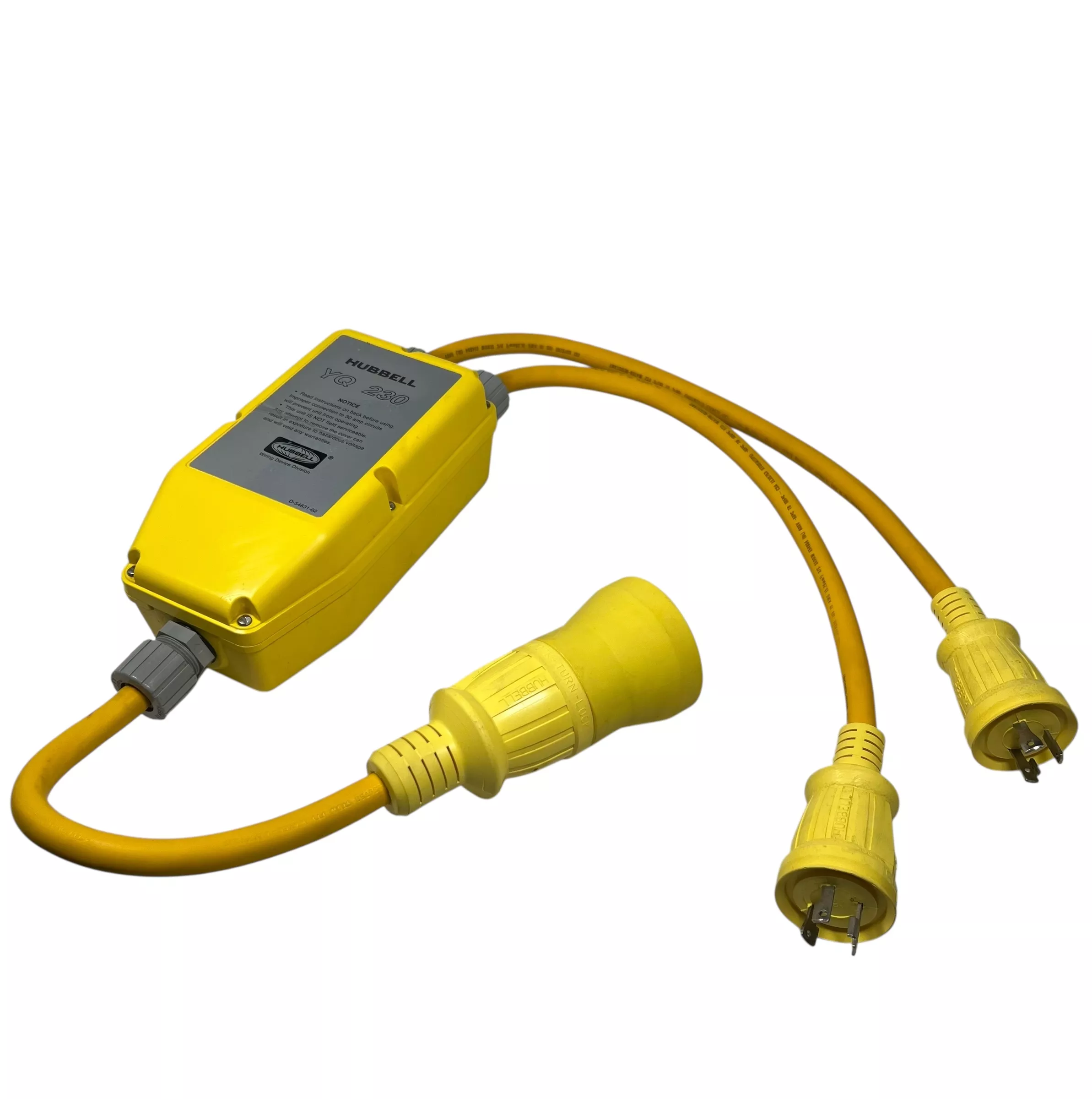 hubbell-yq-230-intelligent-y-adapter-2-30a-male-to-1-50a-125-250v-female-oem Hubbell YQ 230, Intelligent Y Adapter, 2 30A Male to 1 50A 125/250V Female, OEM