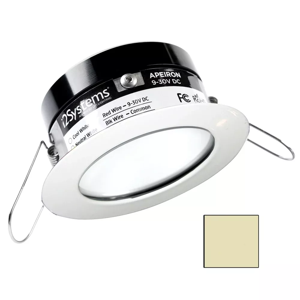 i2systems-apeiron-pro-a503-3w-spring-mount-light-round-warm-white-white-finish i2Systems Apeiron PRO A503 - 3W Spring Mount Light - Round - Warm White - White Finish
