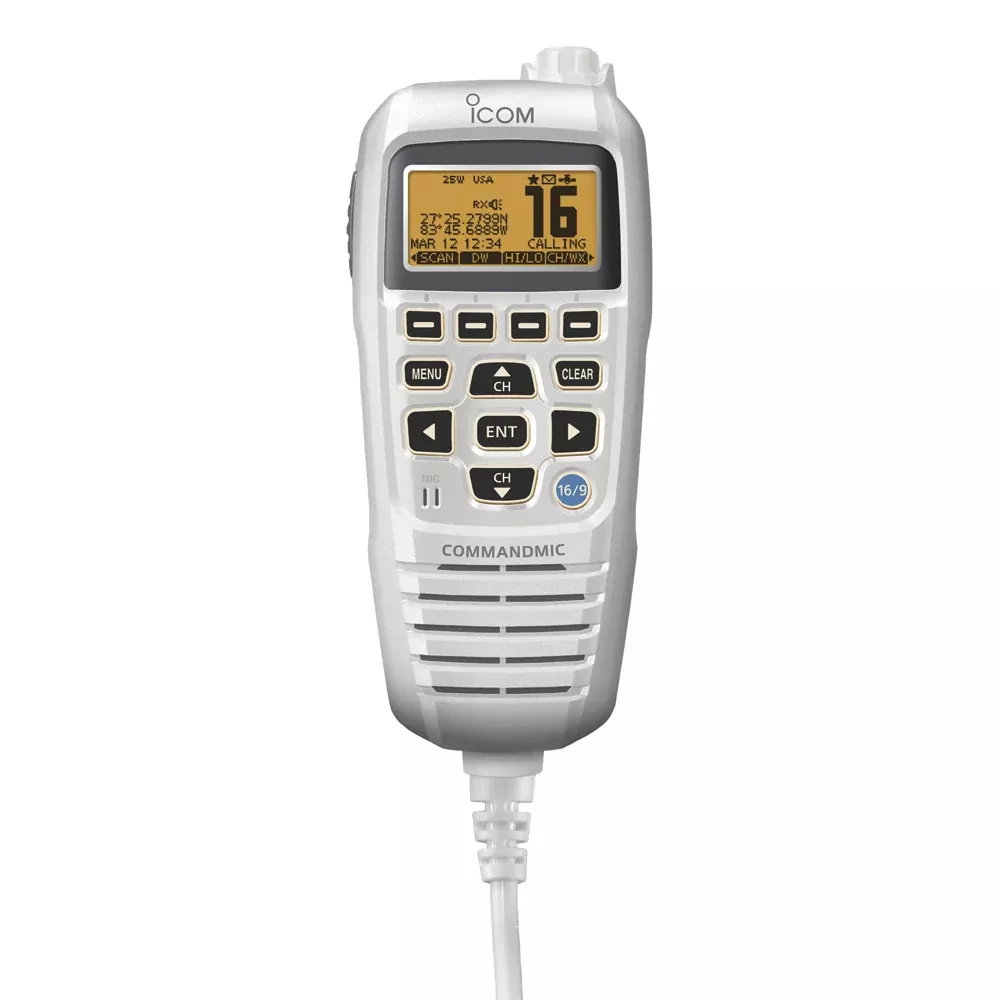 Icom HM195 CommandMic™ IV w/Yellow BlackLit LCD - Super White