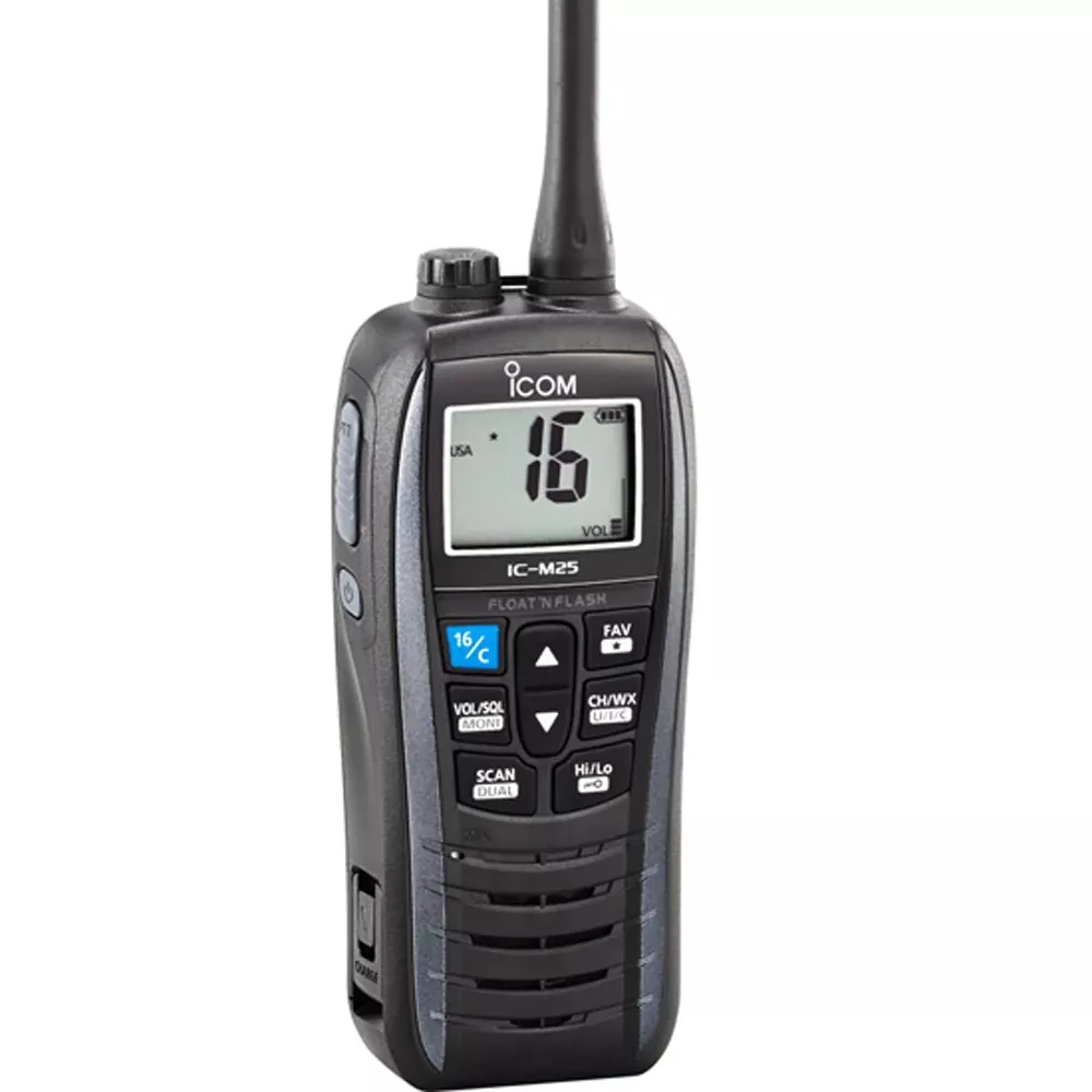 icom-m25-floating-vhf-metallic-gray-5w Icom M25 Floating VHF - Metallic Gray - 5W
