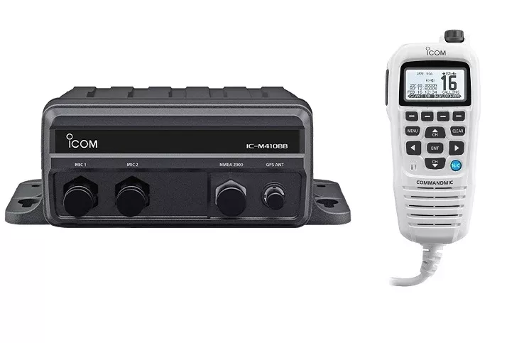 icom-m410bb-black-box-vhf-with-hm195gw-white Icom M410BB Black Box VHF With HM195GW White