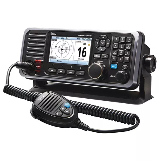 icom-m605-25w-vhf-ais-rear-mic-connector Icom M605 25W VHF AIS Rear Mic Connector