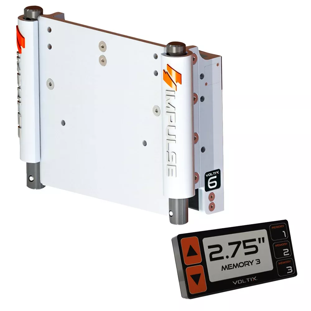 impulse-xl-6-quot-set-back-electric-jack-plate-w-smart-control-white-cerakote IMPULSE XL 6" Set Back Electric Jack Plate w/Smart Control - White Cerakote