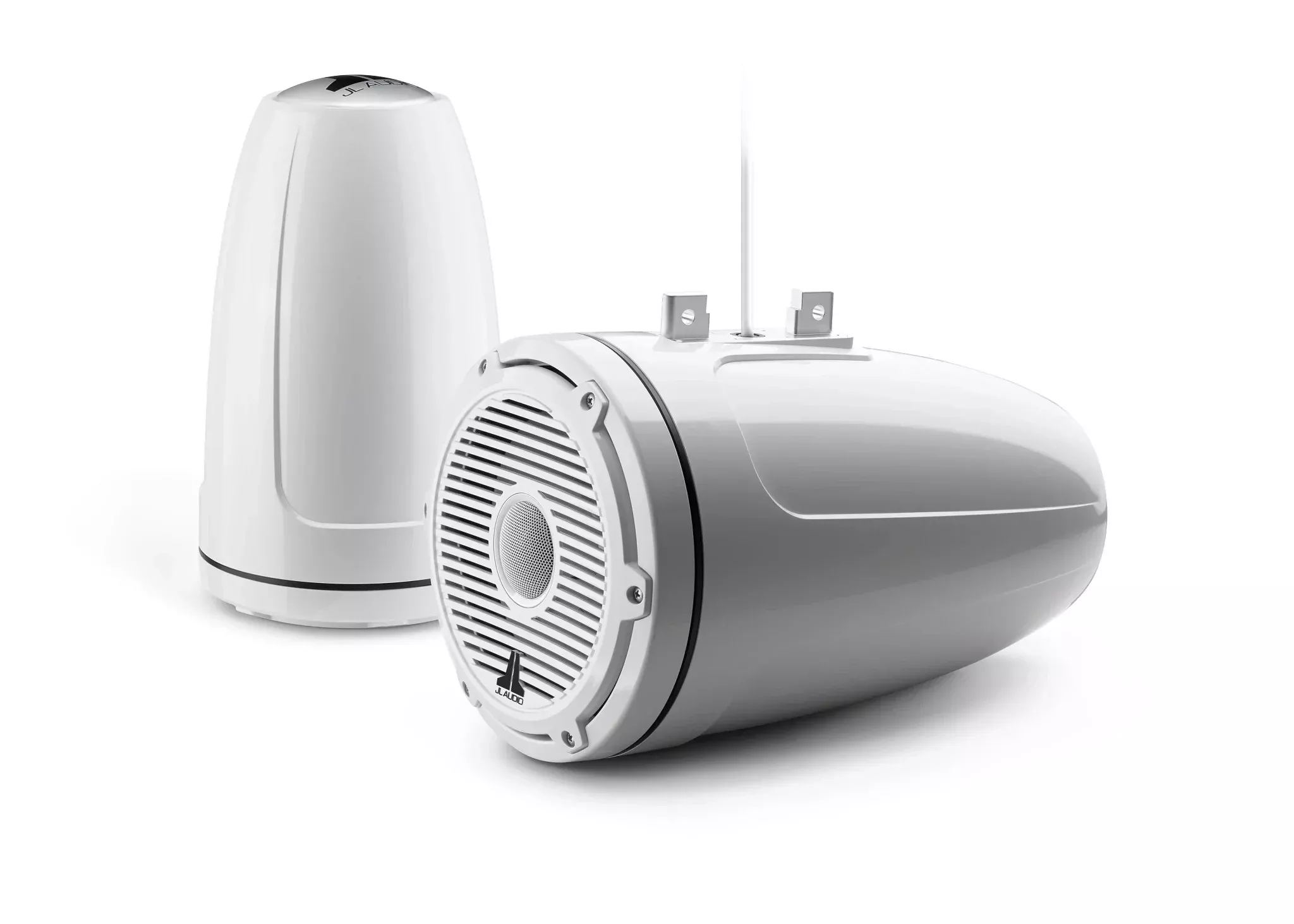 jl-audio-m6-8-8in-enclosed-tower-speakers-white-classic-grille JL Audio M6 8.8in Enclosed Tower Speakers White Classic Grille
