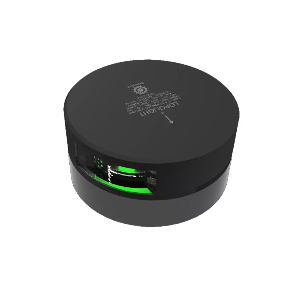 lopolight-112-5-green-starboard-sidelight-2nm-black-housing-single-horizontal-mo Lopolight 112.5° Green Starboard Sidelight - 2nm - Black Housing - Single - Horizontal Mount