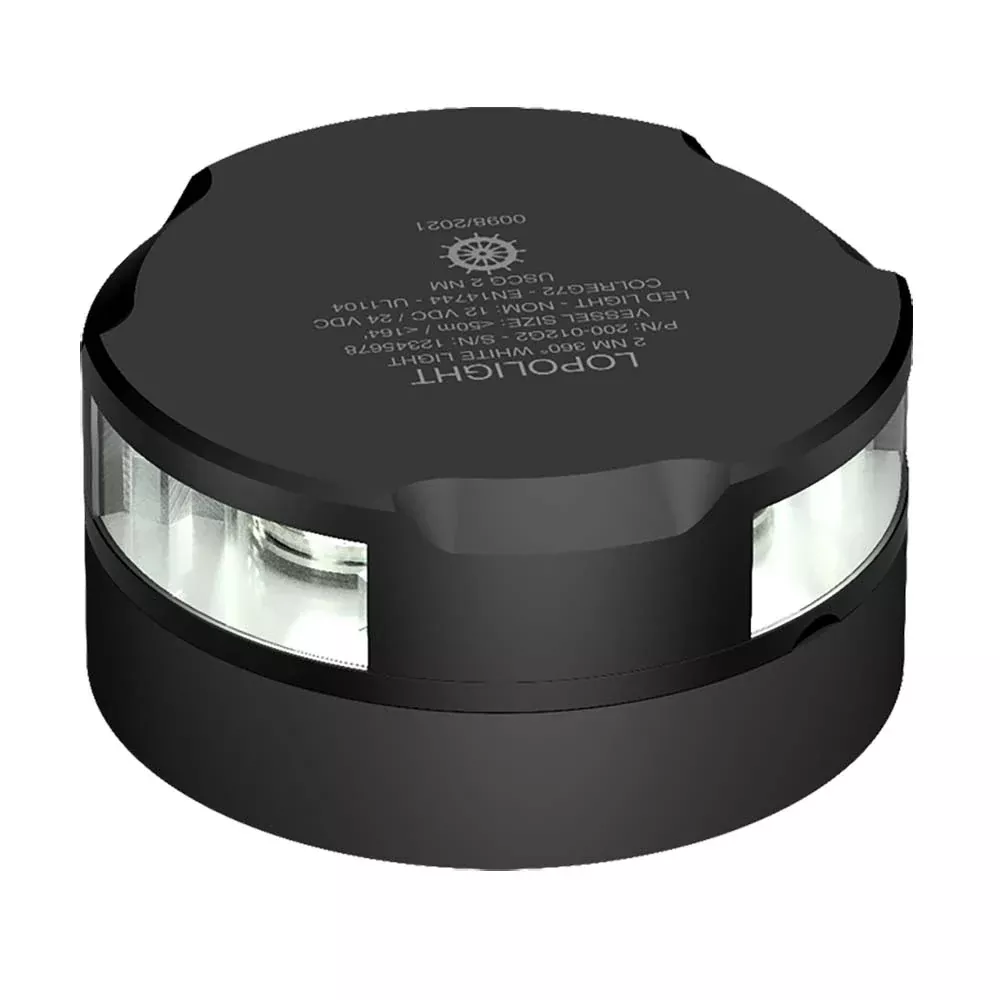 lopolight-360-anchor-light-amp-strobe-2nm-0-7m-cable-k-lock-pe-base-white-w-blac Lopolight 360° Anchor Light & Strobe - 2nm - 0.7M Cable - K-Lock PE Base - White w/Black Housing