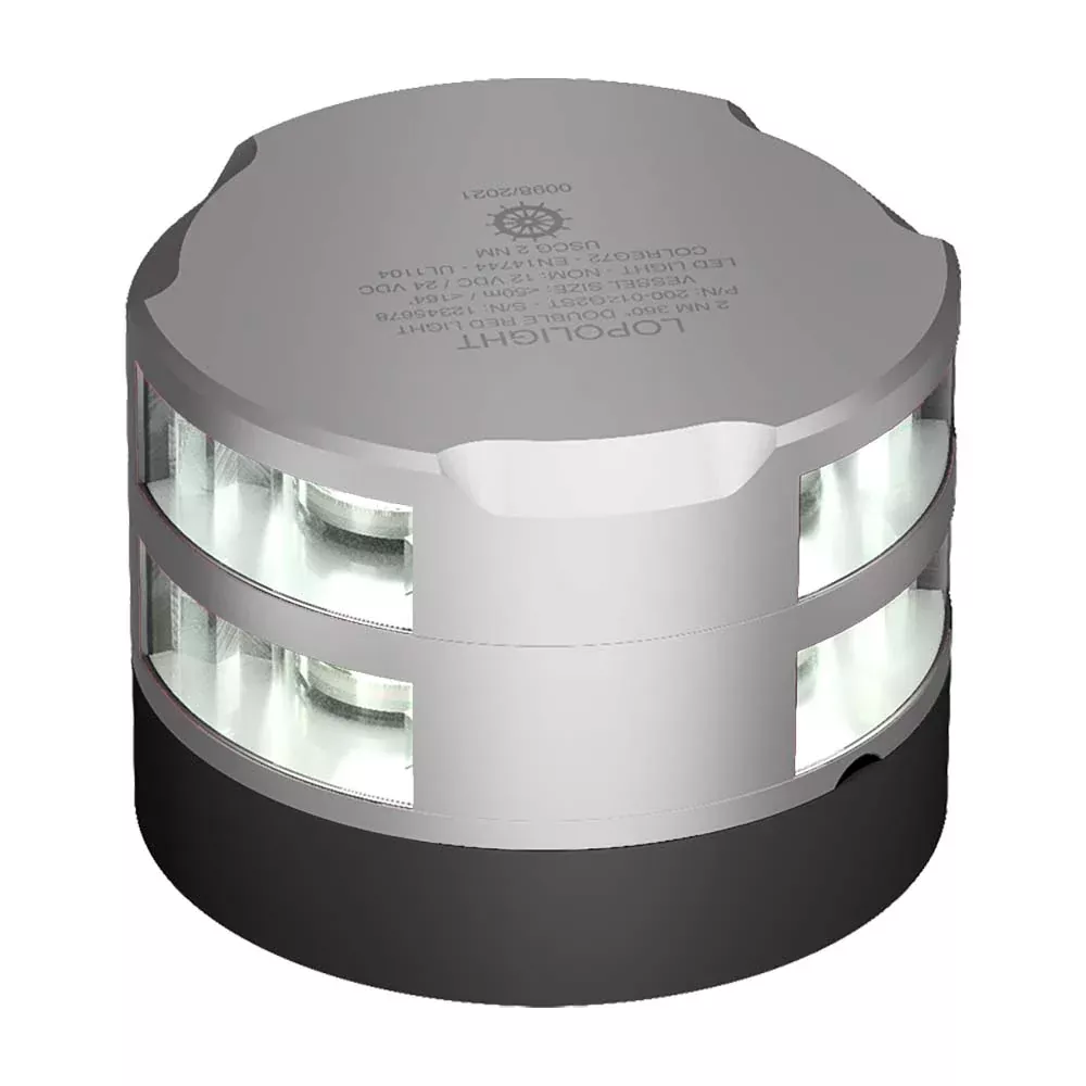 lopolight-360-double-stack-anchor-light-2nm-round-housing-0-7m-cable Lopolight 360° Double Stack Anchor Light - 2nm - Round Housing - 0.7M Cable