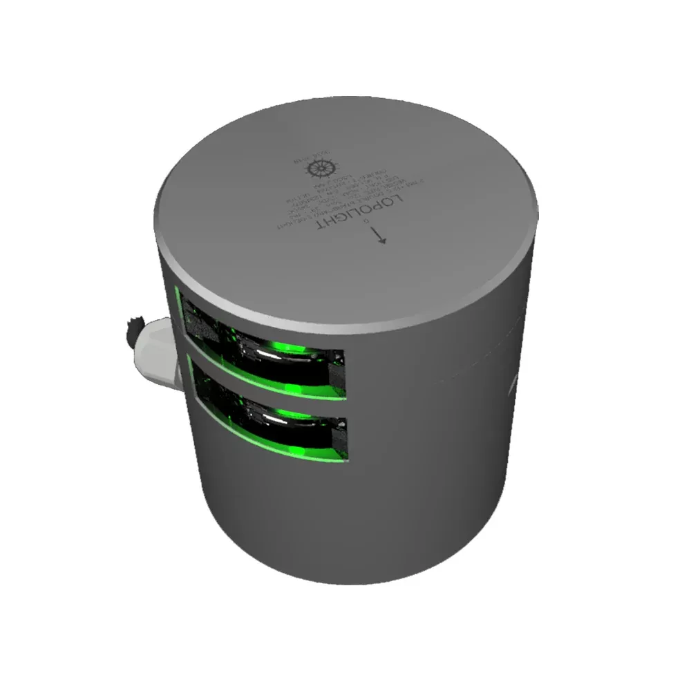 lopolight-double-green-starboard-sidelight-2nm-silver-housing-horizontal-mount Lopolight Double Green Starboard Sidelight - 2nm - Silver Housing - Horizontal Mount