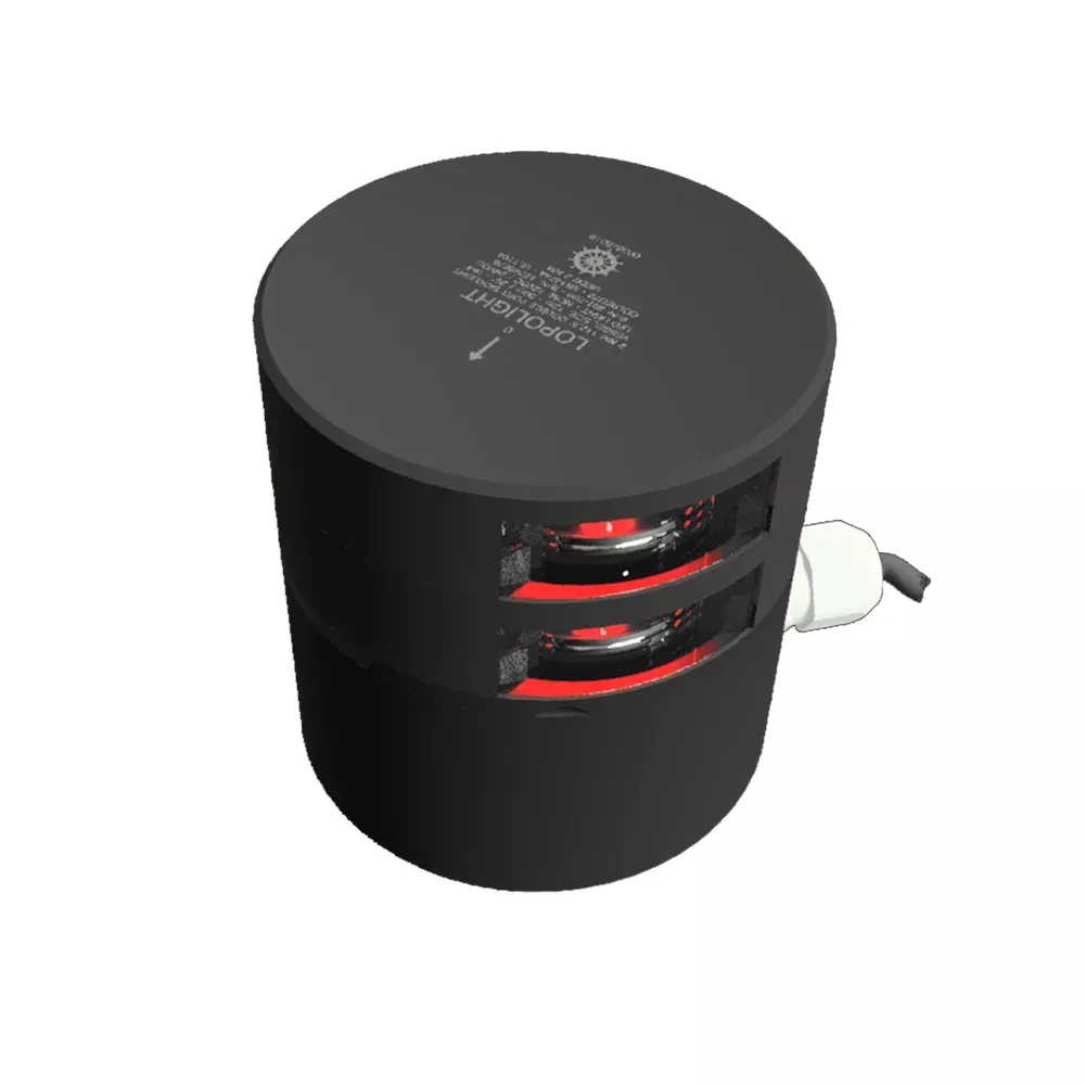 lopolight-double-red-port-sidelight-2nm-black-housing-horizontal-mount Lopolight Double Red Port Sidelight - 2nm - Black Housing - Horizontal Mount