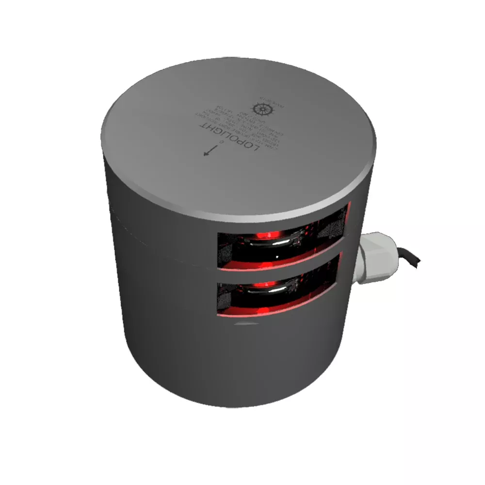 lopolight-double-red-port-sidelight-2nm-silver-housing-horizontal-mount Lopolight Double Red Port Sidelight - 2nm - Silver Housing - Horizontal Mount