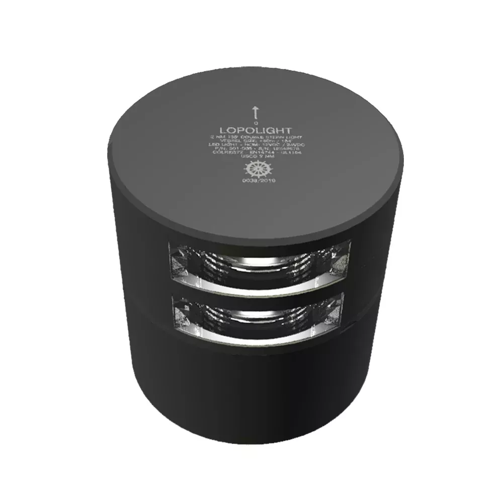 lopolight-double-stern-light-2nm-black-housing-horizontal-mount Lopolight Double Stern Light - 2nm - Black Housing - Horizontal Mount