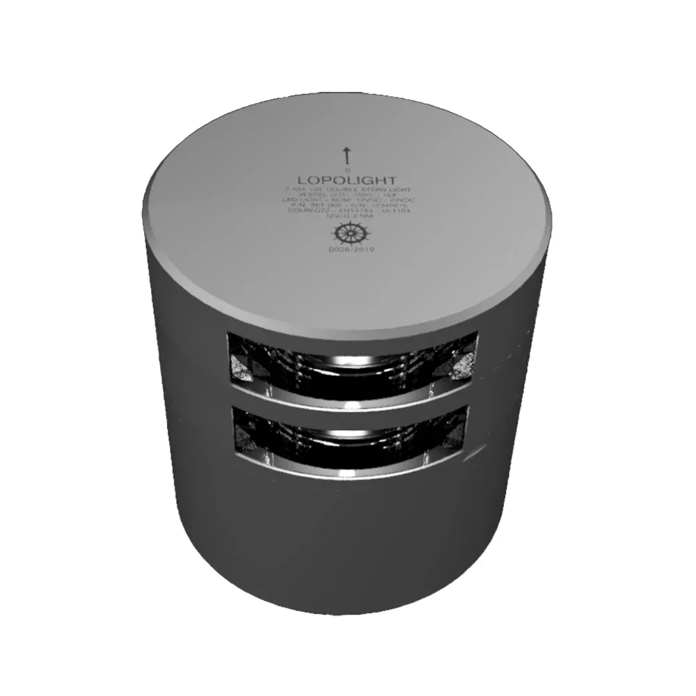 lopolight-double-stern-light-2nm-silver-housing-horizontal-mount Lopolight Double Stern Light - 2nm - Silver Housing - Horizontal Mount