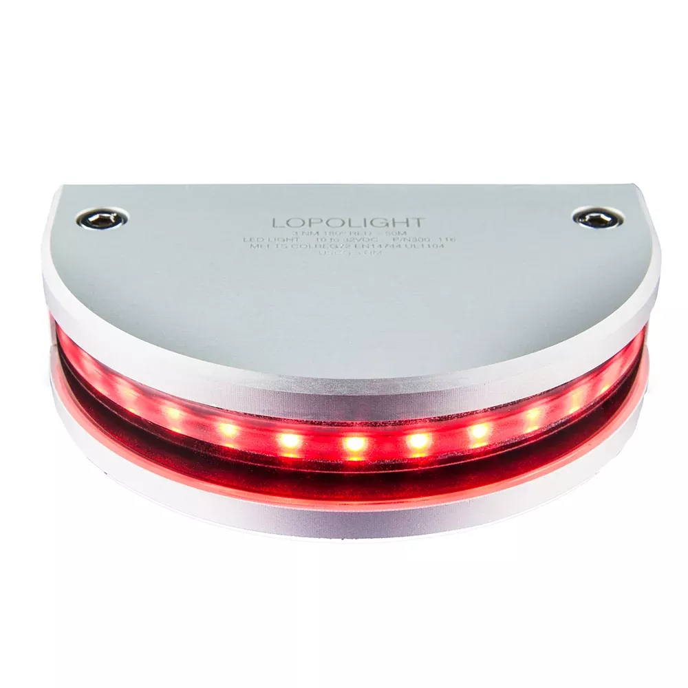 lopolight-red-180-navigation-light-3nm-vertical-mount-0-7m-cable Lopolight Red 180° Navigation Light - 3nm Vertical Mount - 0.7M Cable