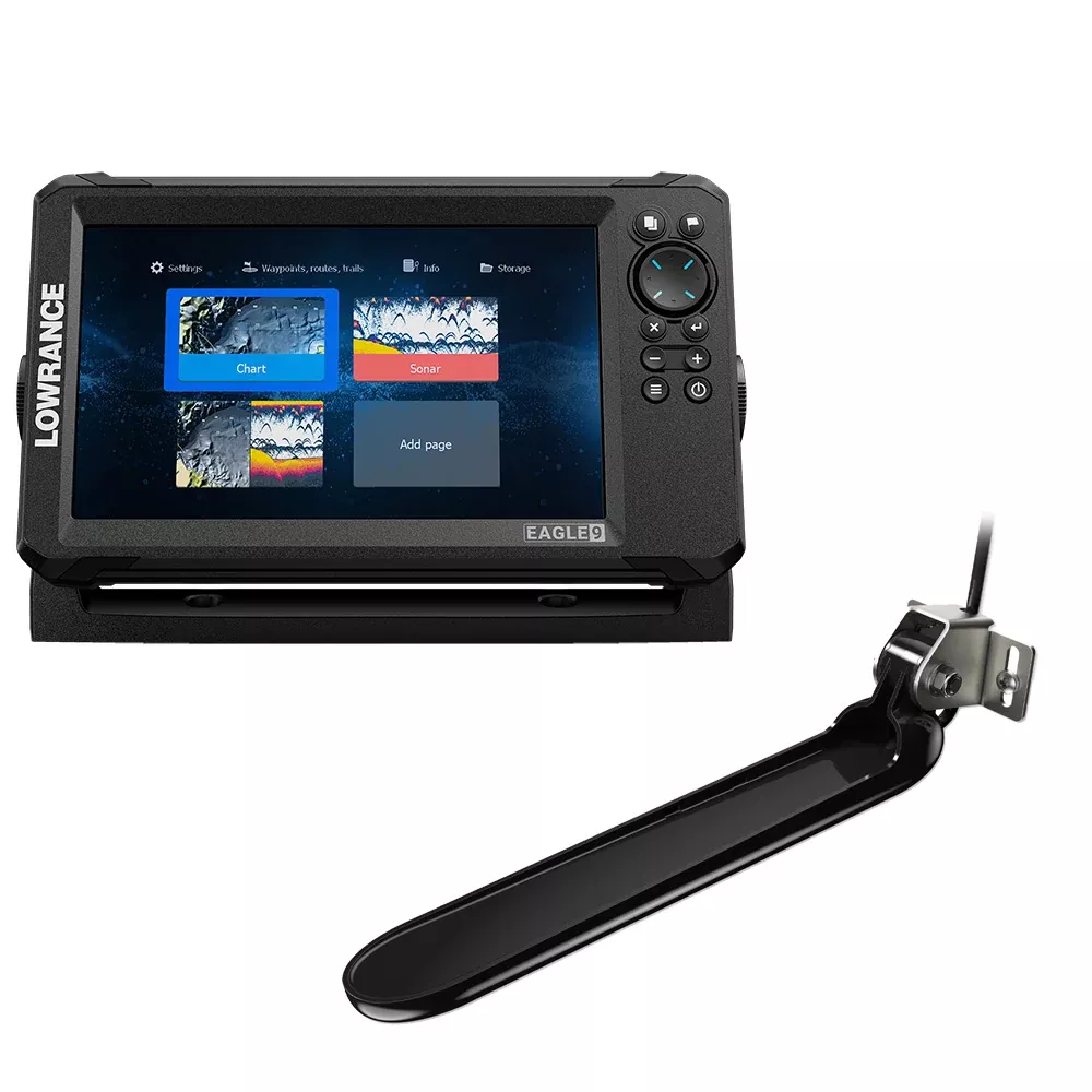 lowrance-eagle-9-w-tripleshot-t-m-transducer-amp-discover-onboard-chart Lowrance Eagle 9 w/TripleShot T/M Transducer & Discover OnBoard Chart