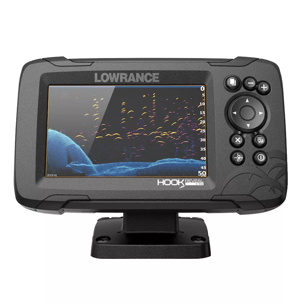 lowrance-hook-reveal-5-combo-w-splitshot-transom-mount-amp-c-map-contour-trade-c Lowrance HOOK Reveal 5 Combo w/SplitShot Transom Mount & C-MAP Contour™+ Card