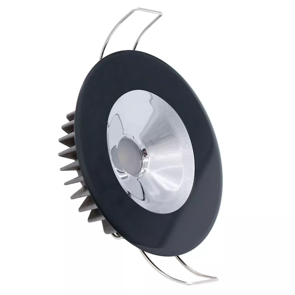 Lumitec Illusion Flush Mount LED Down Light - Spectrum RGBW - Warm White - Black Housing