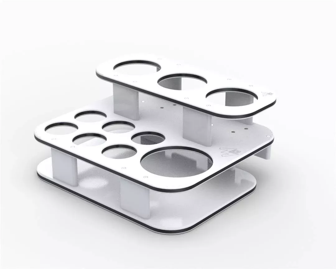 magma-square-double-stack-side-caddy-party-table Magma Square Double Stack Side Caddy Party Table