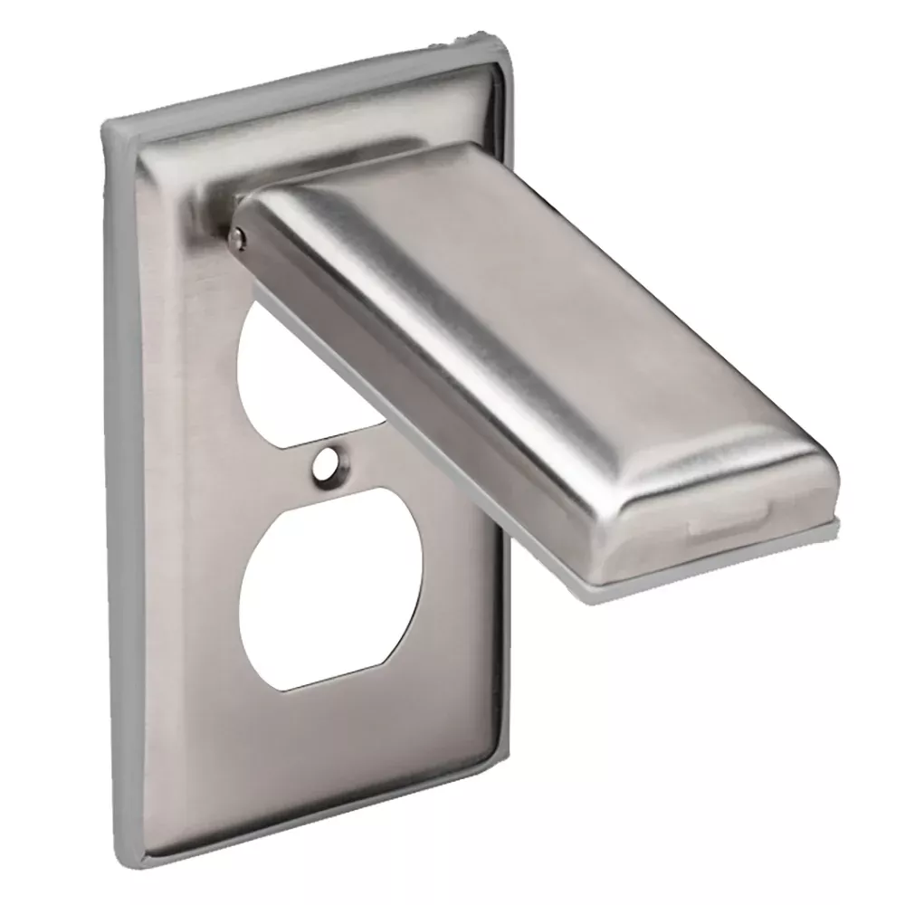 marinco-stainless-steel-cover-f-duplex-receptacle-w-lift-lid Marinco Stainless Steel Cover f/Duplex Receptacle w/Lift Lid