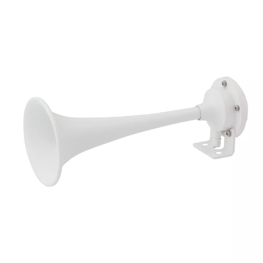 Marinco White Epoxy Coated Single Trumpet Mini Air Horn