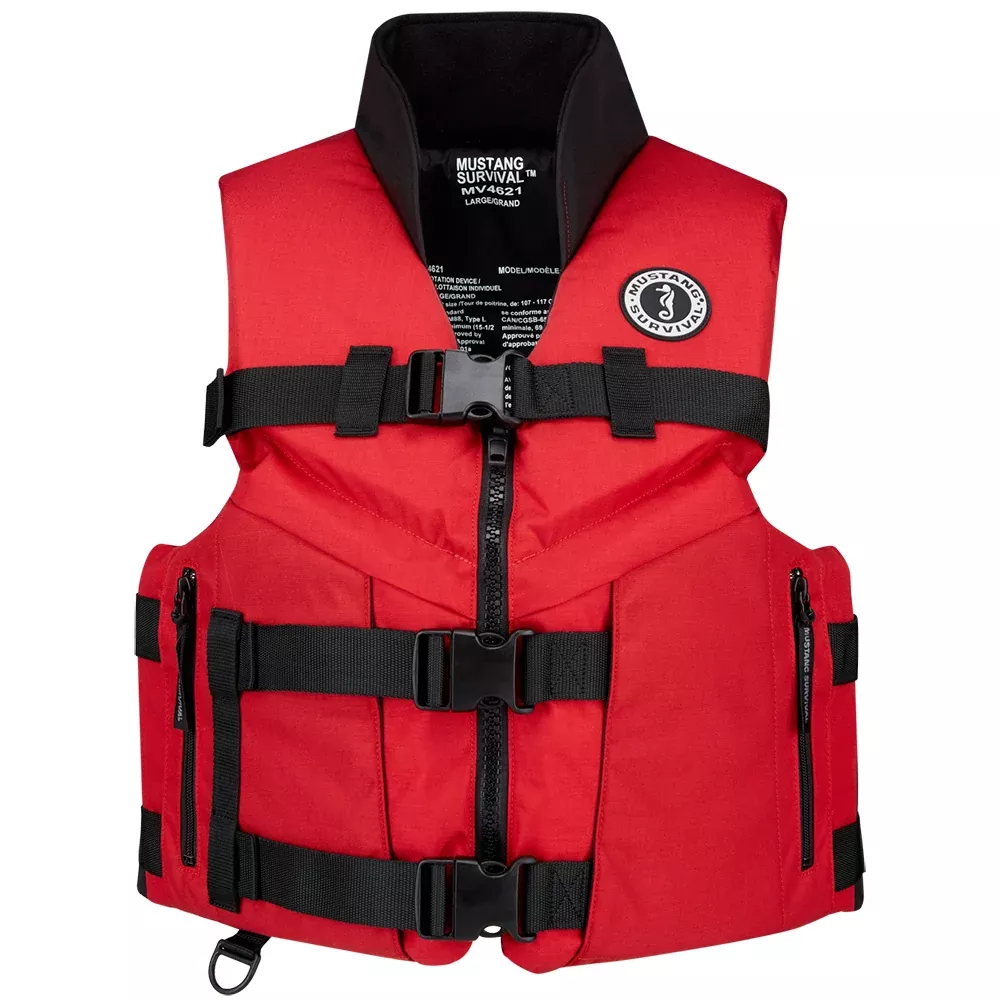 mustang-accel-100-fishing-foam-vest-red-black-xl Mustang ACCEL 100 Fishing Foam Vest - Red/Black - XL