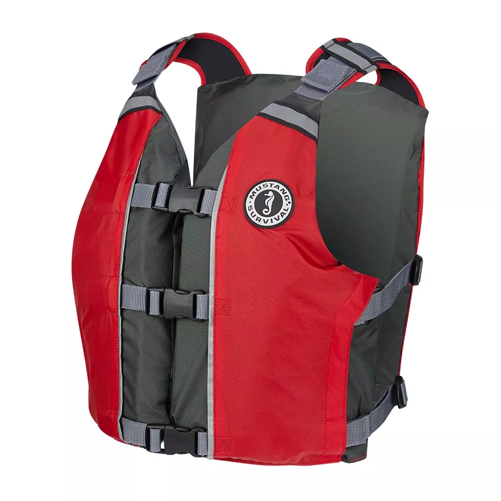 mustang-apf-foam-vest-red-grey Mustang APF Foam Vest - Red/Grey