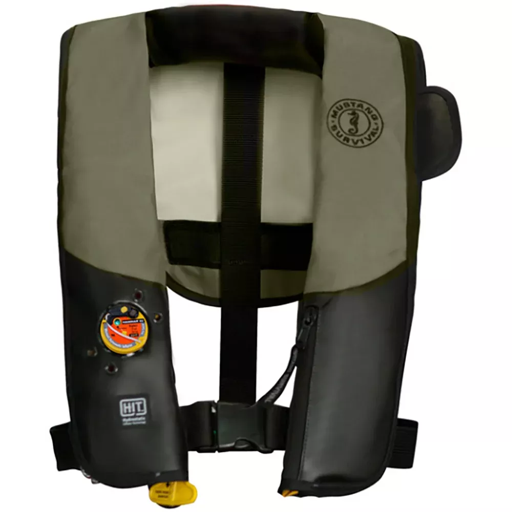 Mustang HIT Inflatable PFD f/Law Enforcement - Automatic - Olive/Black w/Customizable Back Flap