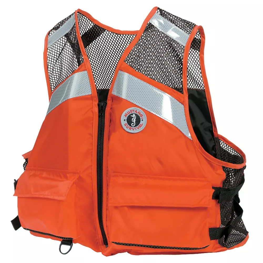 Mustang Industrial Mesh Vest - Orange - Small/Medium MV1254T1-2-S/M-216