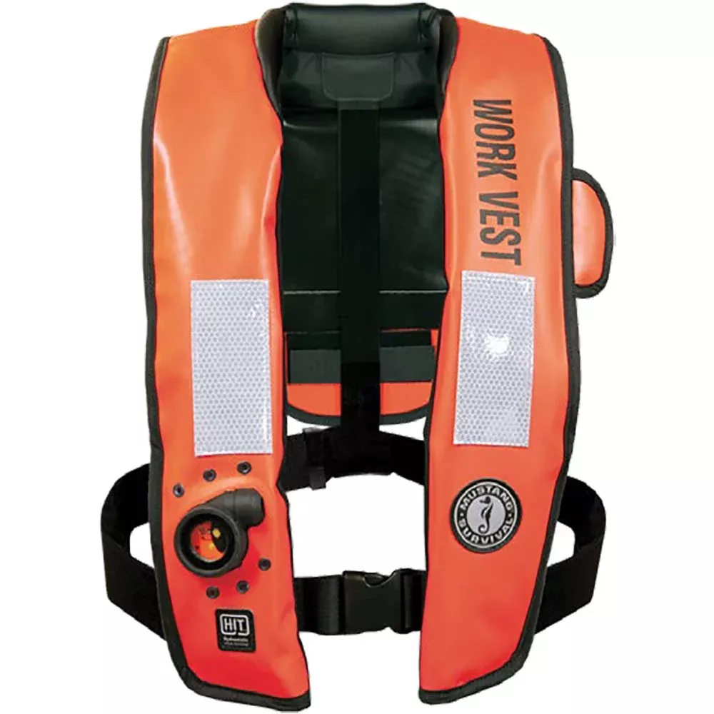 Mustang Inflatable Work Vest w/HIT & Customizable Back Flap