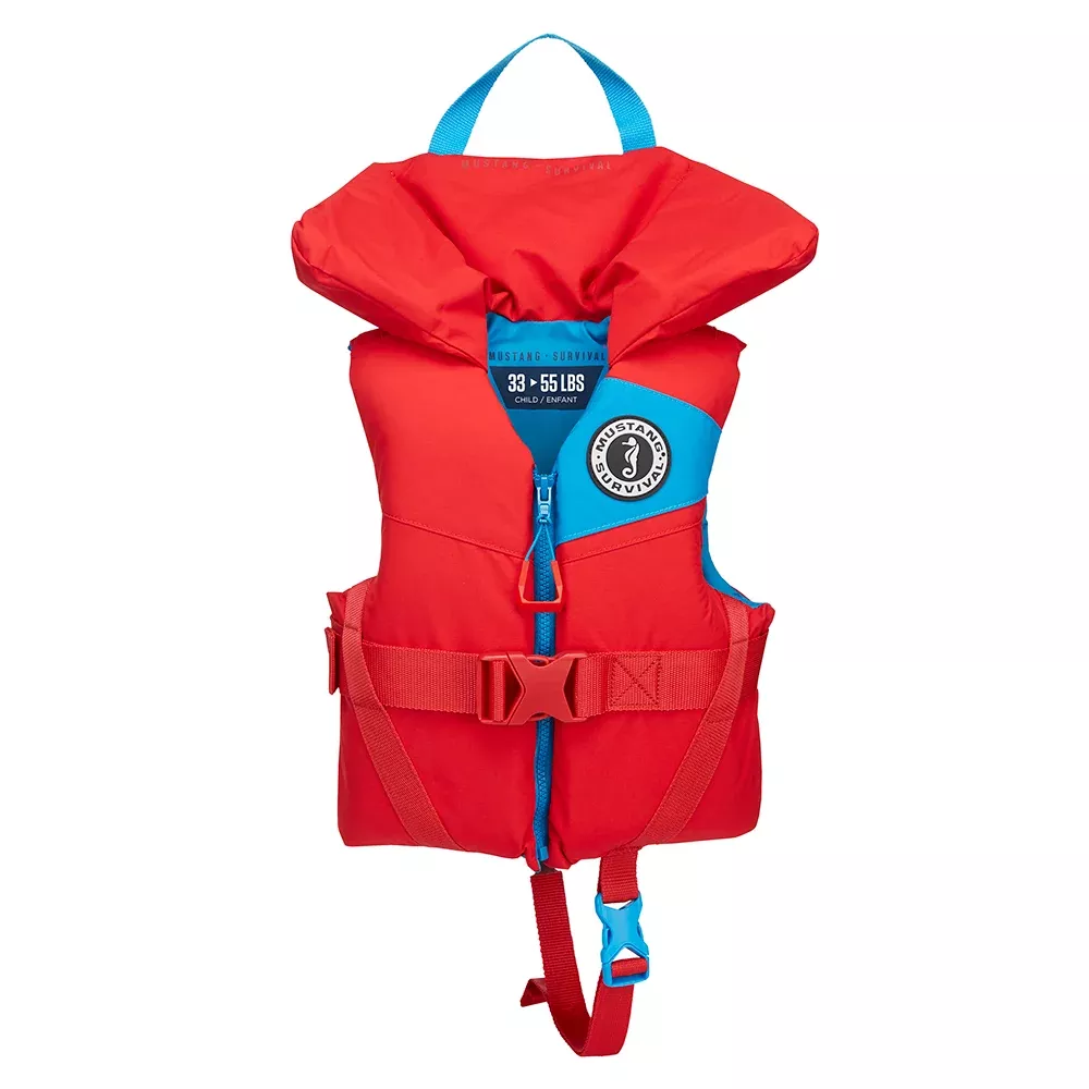 Mustang Lil' Legends 100 Child Foam PFD - 33-55lbs - Imperial Red