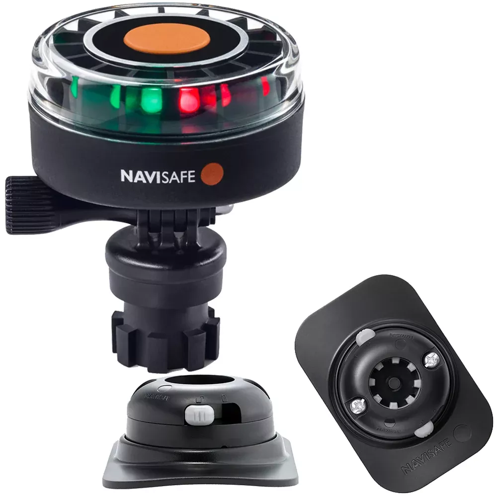 navisafe-navilight-2nm-tricolor-w-navimount-base-amp-rib-mount-black Navisafe Navilight 2NM Tricolor w/Navimount Base & RIB Mount - Black