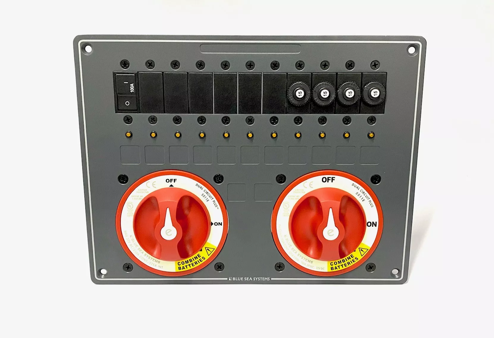 new-blue-sea-systems-8693-triple-battery-bank-management-panel-12-24-vdc -NEW- Blue Sea Systems 8693 , Triple Battery Bank Management Panel , 12 / 24 VDC