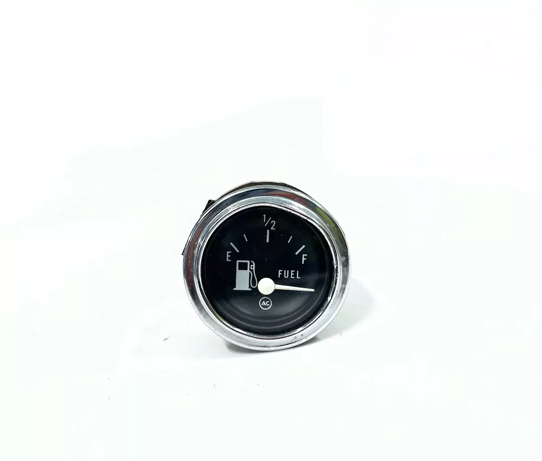 NOS 6432376, Fuel Gauge, 2 1/4in Face, Stainless Steel Bezel, OEM