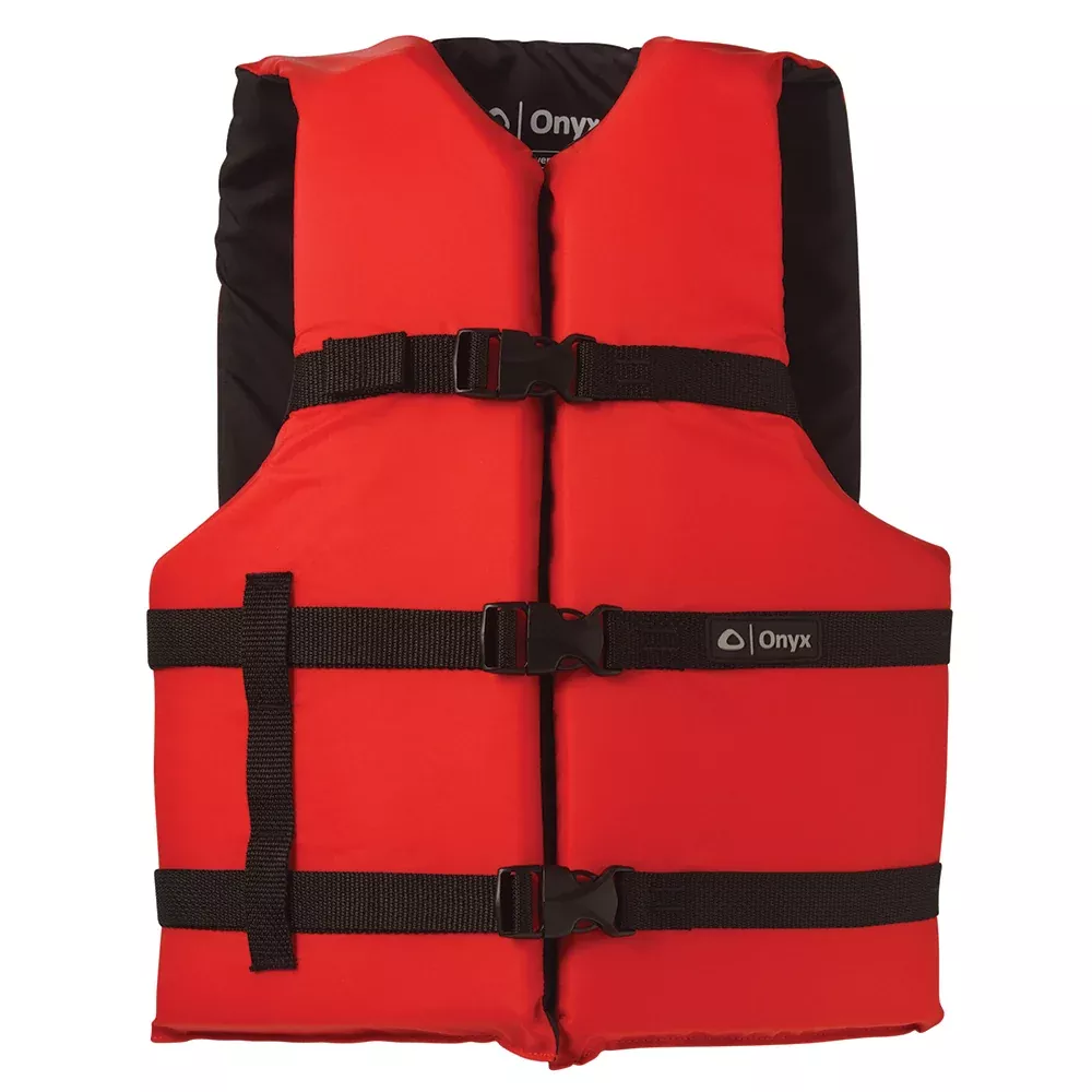 onyx-nylon-general-purpose-life-jacket-adult-universal-red Onyx Nylon General Purpose Life Jacket - Adult Universal - Red